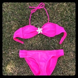 Hot pink bikini set